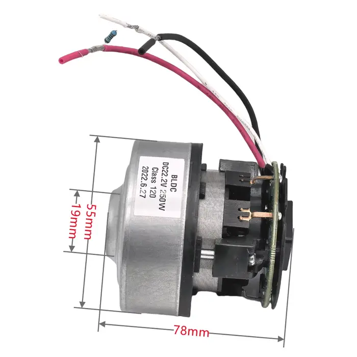 Moteur sans balais BLDC55 DC22.2V 200W adapté au aspirateur Fivos MX8Pro