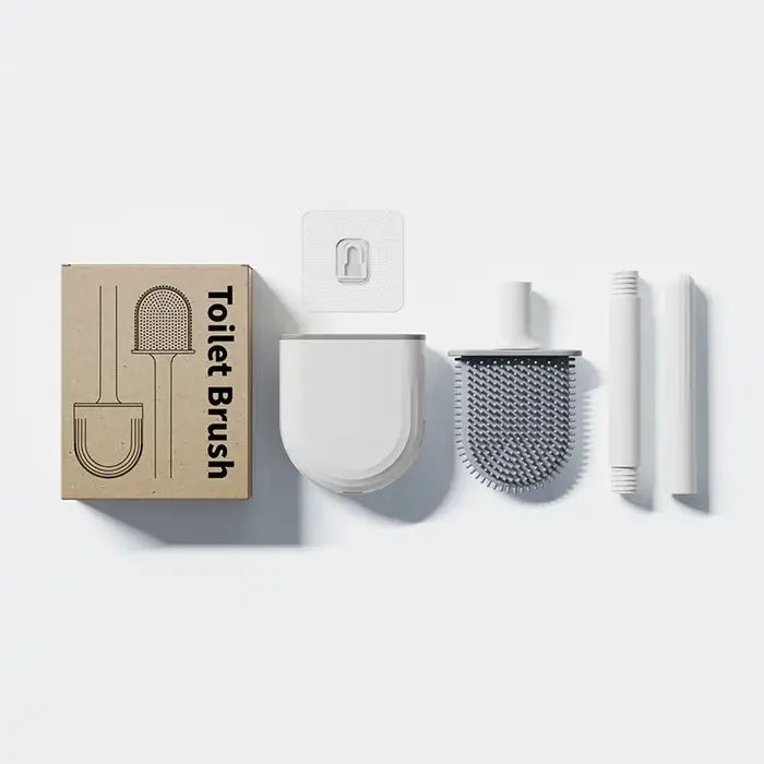 Brosse de toilette anti-fuite d'eau avec base en Silicone