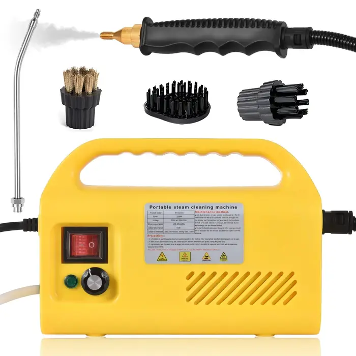 Nettoyeur vapeur électrique domestique 2600W, prise EU 220V, appareil de nettoyage portable à main pour voiture et cuisine avec brosse