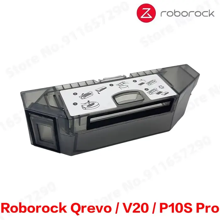 Roborock-Boîte à poussière pour aspirateur Qrevo Master, V20, P10S Pro, pièces robotiques, accessoir