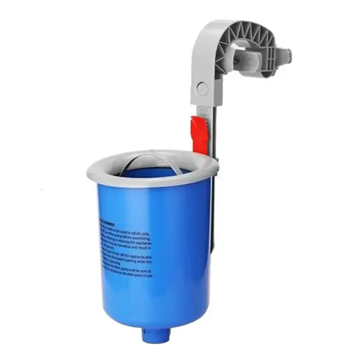 Écumoire de piscine mural flottant auto avec support réglable panier d'écumoire amovible pour débris