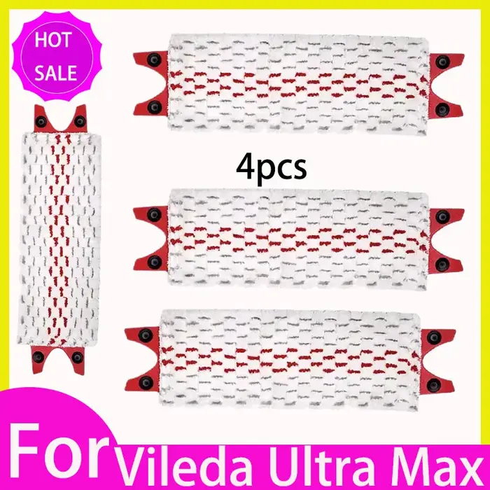Tampons de rechange en microfibre pour balai plat Vileda Ultra Max