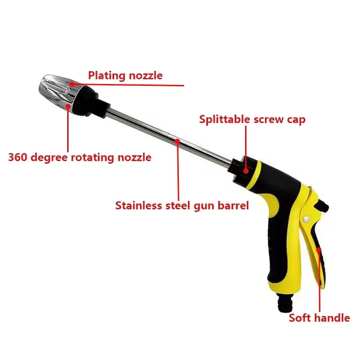 Pistolet d'arrosage haute pression pour lavage de voitures