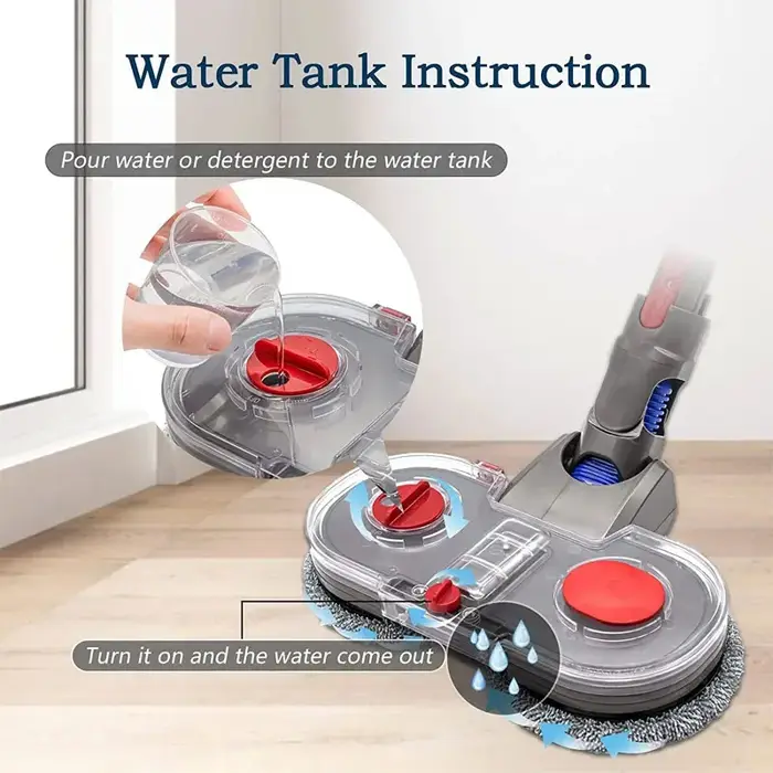 Kit de tête de vadrouille électrique pour aspirateur Dyson V7
