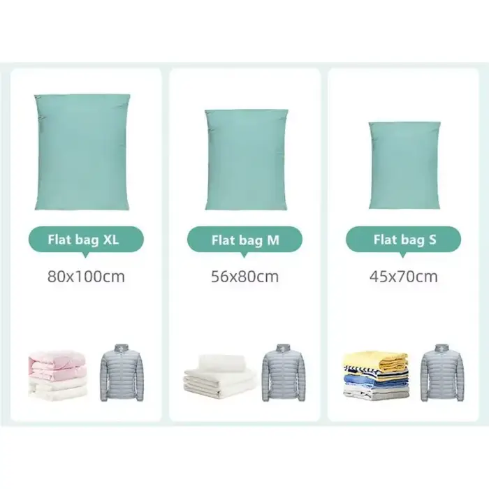 Sacs de rangement sous vide sans pompe