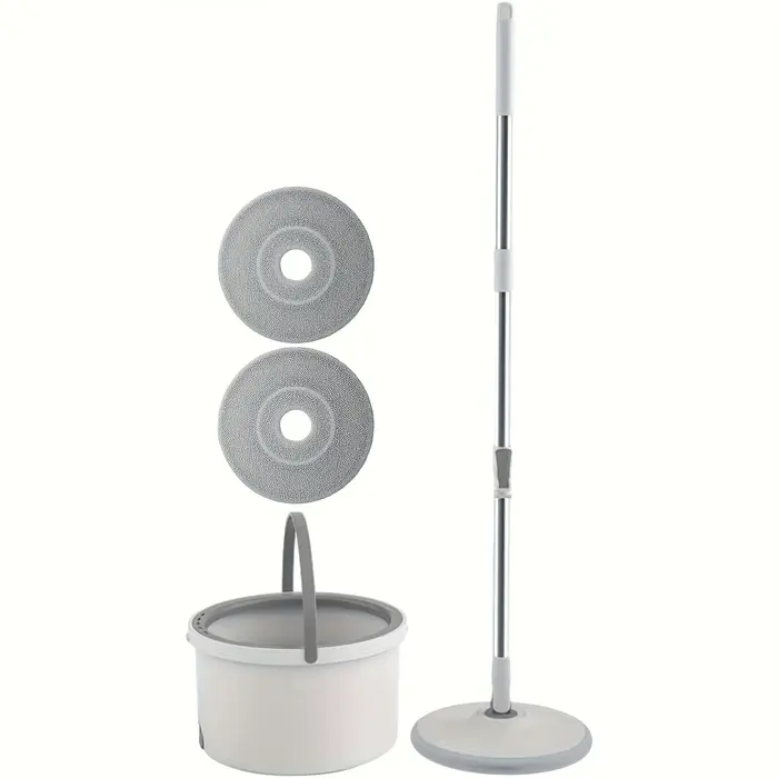 360 ° Ensemble serpillière rotative et seau avec essoreuse réglable pour le nettoyage des sols en carrelage