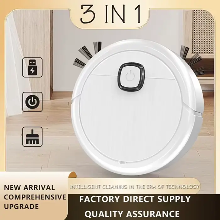 Robot aspirateur intelligent 3-en-1 avec serpillière
