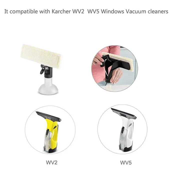Pour Karcher WV2 WV5 aspirateur de fenêtre lavable vadrouille tissu pièces de rechange verre propre chiffons bande de caoutchouc essuyer nettoyeur de vitres