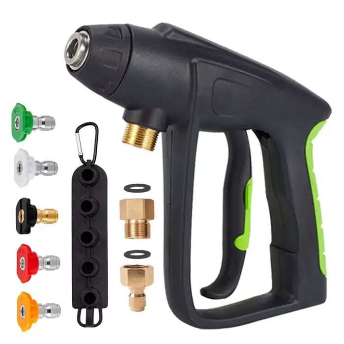 Pistolet de lavage haute pression G1/4 à tête autobloquante pour nettoyage de voitures