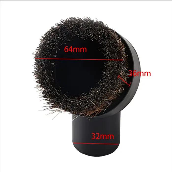Tête de brosse ronde mixte en crin de cheval pour aspirateur Midea