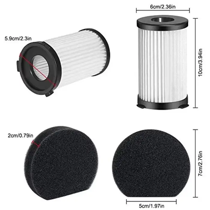 Filtre et éponge pour balai électrique Ariete