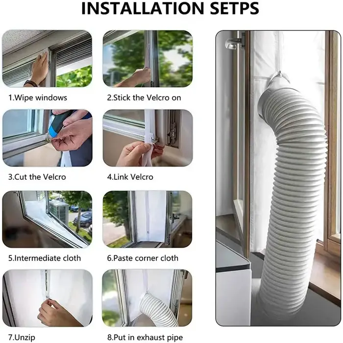 Joint d'étanchéité pour fenêtre AirLock pour climatiseur portable