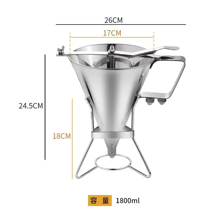 Distributeur de pâte à crêpes, entonnoir de confiserie, cuisson pratique, accessoires de cuisson pou