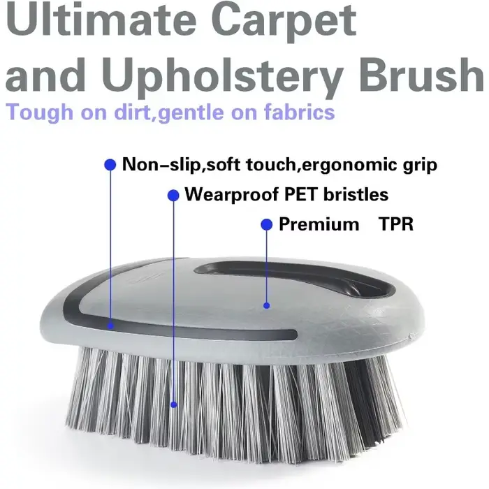 Brosse de nettoyage pour tapis et tissus d'ameublement