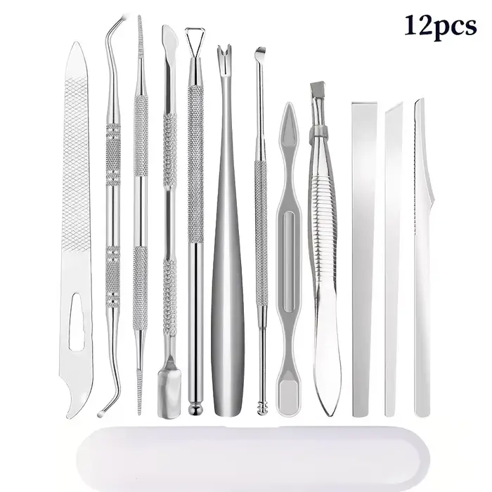 Kit de pédicure 12 pièces - Produits de soin des pieds - Outils portables pour salon de manucure à d