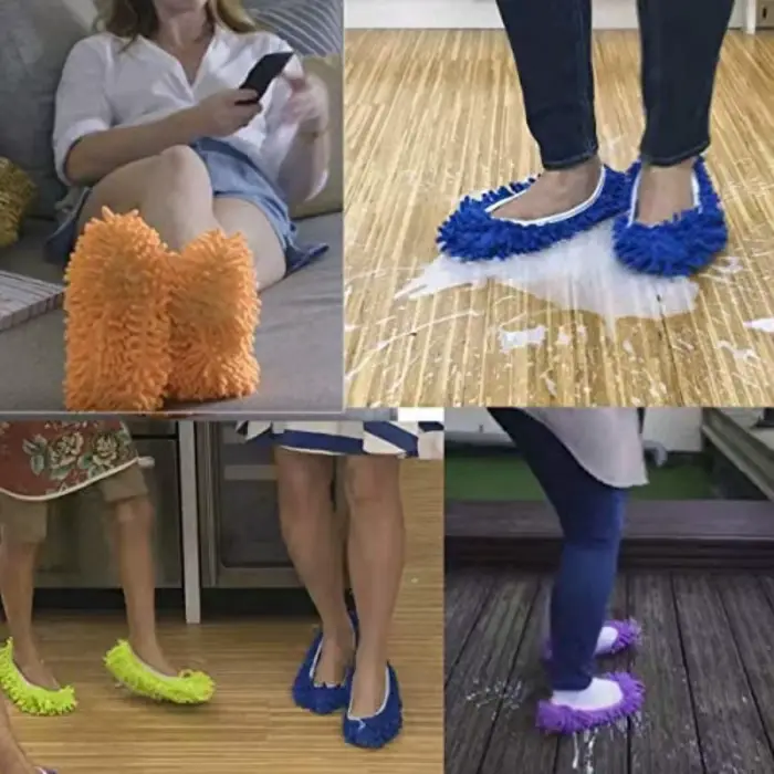 Pantoufles de vadrouille en microfibre réutilisables