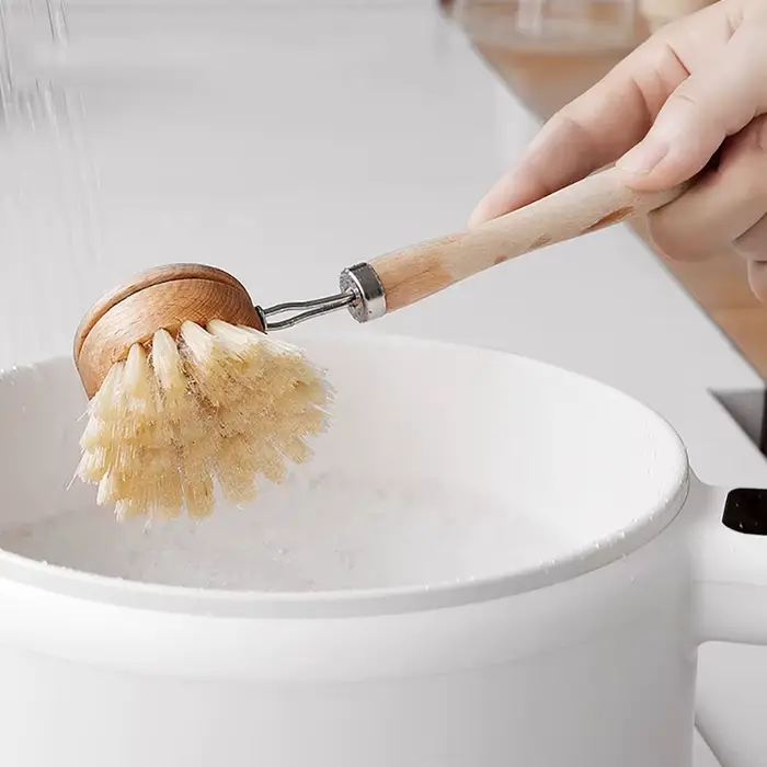 Brosse de nettoyage de cuisine en bambou