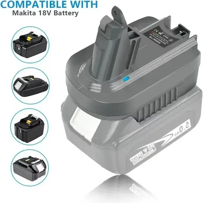 Adaptateur de batterie pour aspirateurs Dyson série V6 V7 V8 MT18DSV6 DM18DSV6 DM18DSV78 pour Batteries Dewalt/Makita/Milwaukee 18V