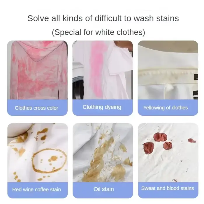 110-250g vêtements blancs blanchisserie oxygène blanchiment lessive détachant détergent