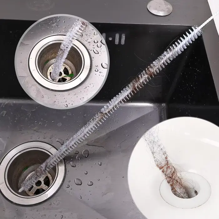 Brosse d'évent de sèche-linge Flexible avec manche en bois pour enlever les peluches