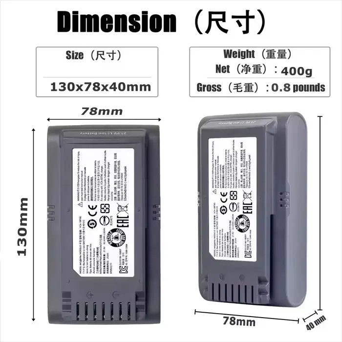 Nouveau pour samsung Jet 60 VCA-SBTA60 accessoires d'aspirateur Li-ion batterie Rechargeable de haute qualité