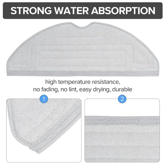 Accessoires Roborock d'origine chiffon de vadrouille * 2 pour Q8 Max Seies, série Q5 Pro, série Q7,