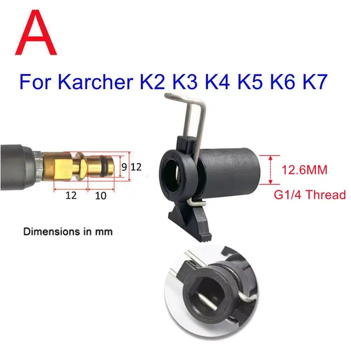 Convertisseur de tuyau de laveuse haute pression pour Karcher Bosch AR Black Decker Patriot Dawoo Nilfisk adaptateur