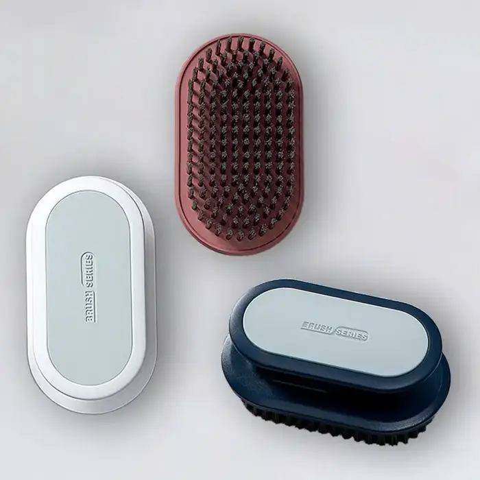 Brosse à récurer à poils souples, pour vêtements et chaussures, brosse de nettoyage Portable avec manche en plastique pour la maison