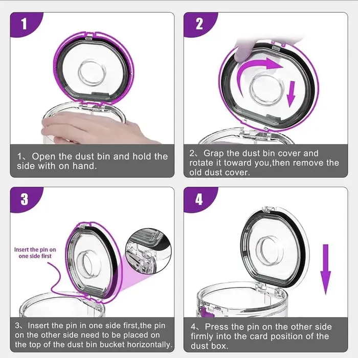 Couvercle de récipient à poussière, couvercle de sol et bague d'étanchéité pour aspirateur Dyson V7