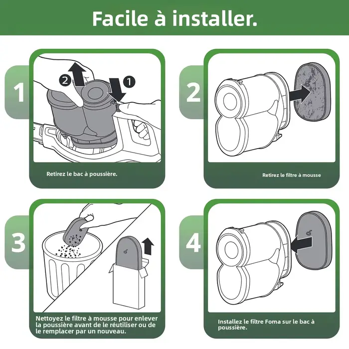Accessoires de filtre de remplacement FC5005/01 pour Philips FC6812 FC6813 FC6822 FC6823 FC6826 FC6723/01 FC6901-FC6904 XC7042/01