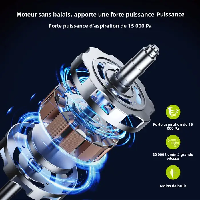Aspirateur sans fil portable pour voiture et maison