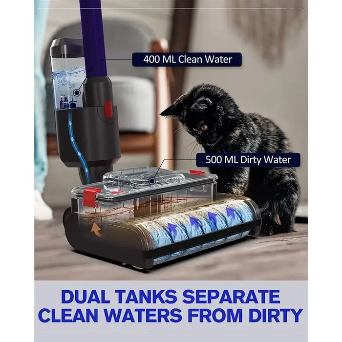 Tête de nettoyage électrique humide et sec pour aspirateur Dyson V15 V8 V7 V10 V11