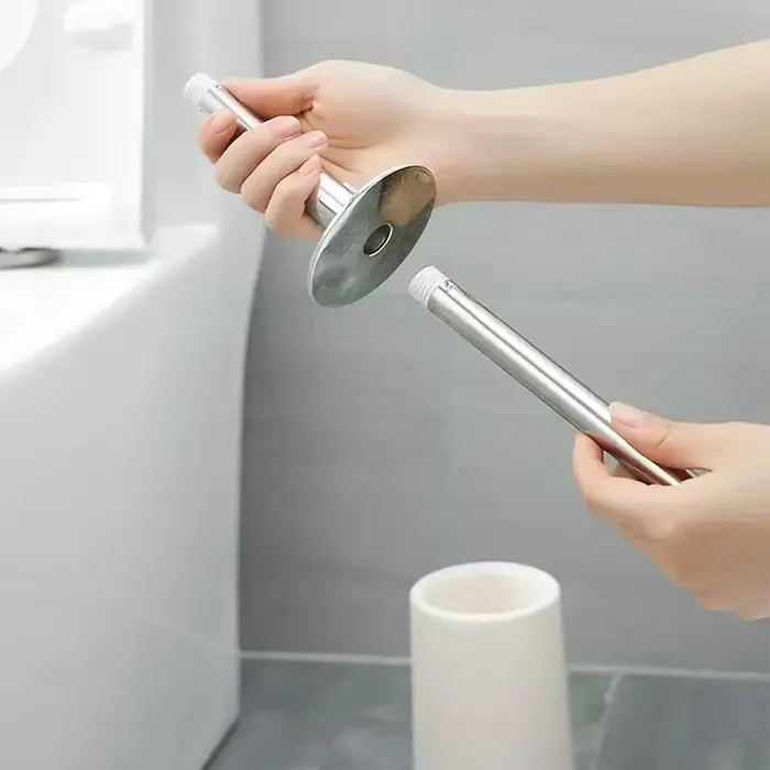 Brosse de toilette dorée de style créatif nordique avec support