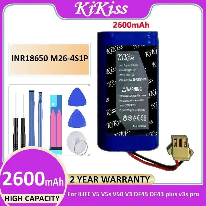 Batterie pour Robot de nettoyage INR18650 M26-4S1P 2600Mah pour aspirateur Ilife V5 V5s V50 V3 DF45 