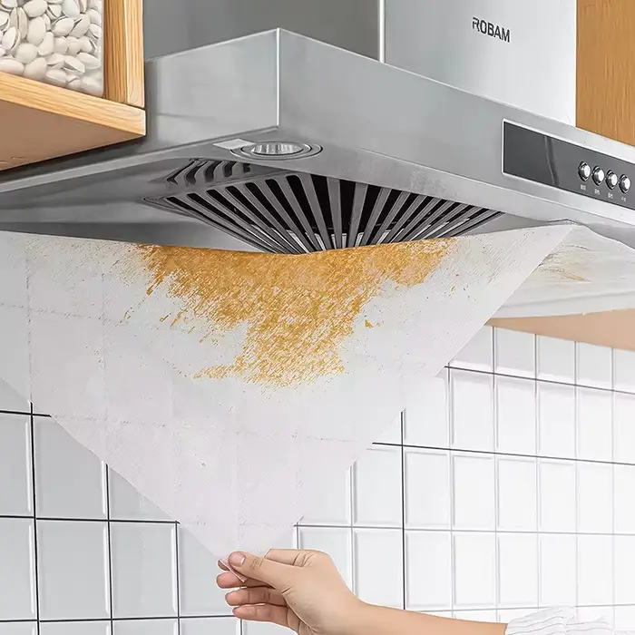 Papier filtre jetable pour hotte de cuisine