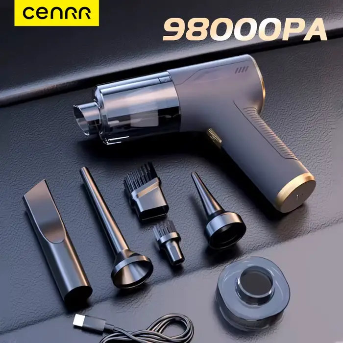 CENRR 98000PA aspirateur de voiture Portable sans fil nettoyeur puissant forte aspiration Machine de nettoyage à main pour appareil ménager