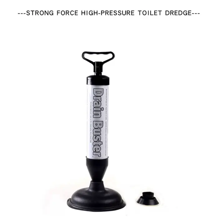 Déboucheur de toilettes haute pression avec 2 types de ventouses