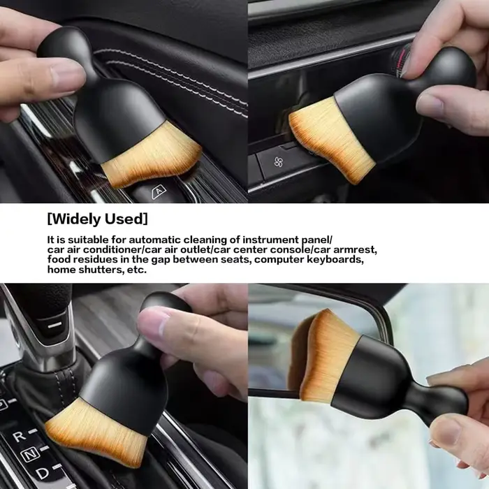 Brosse de détartrage de nettoyage intérieur de voiture, brosse de nettoyage de sortie d'air de climatiseur, brosse d'artefact de dépoussiérage de crevasses de voiture
