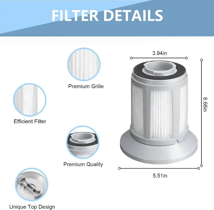 Filtre de rechange pour aspirateur balai Bissell 215snap, 1665, 16652, 1665W Zing, pièce 1613056