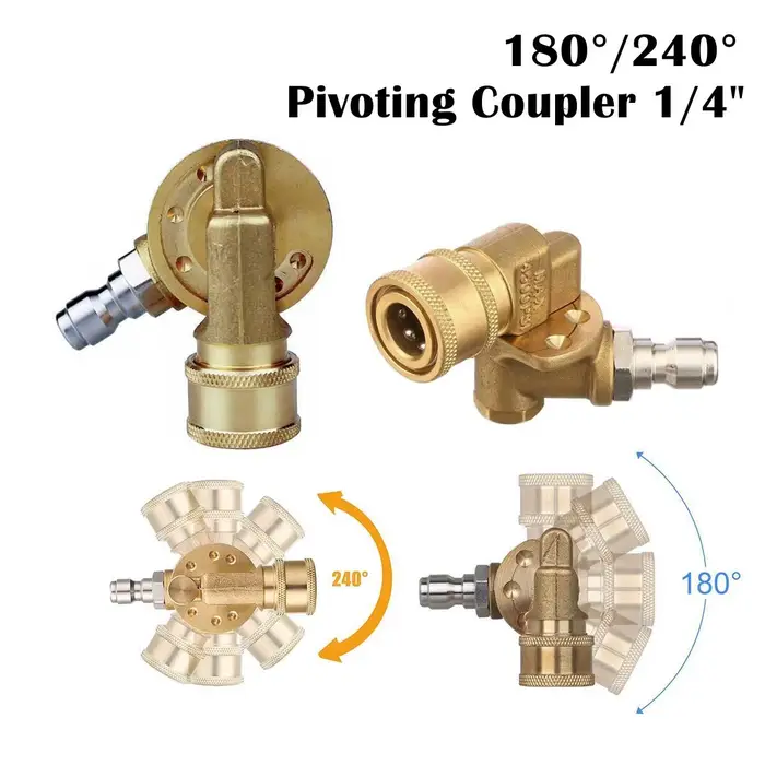Coupleur pivotant 4500 PSI avec connexion rapide 1/4 "