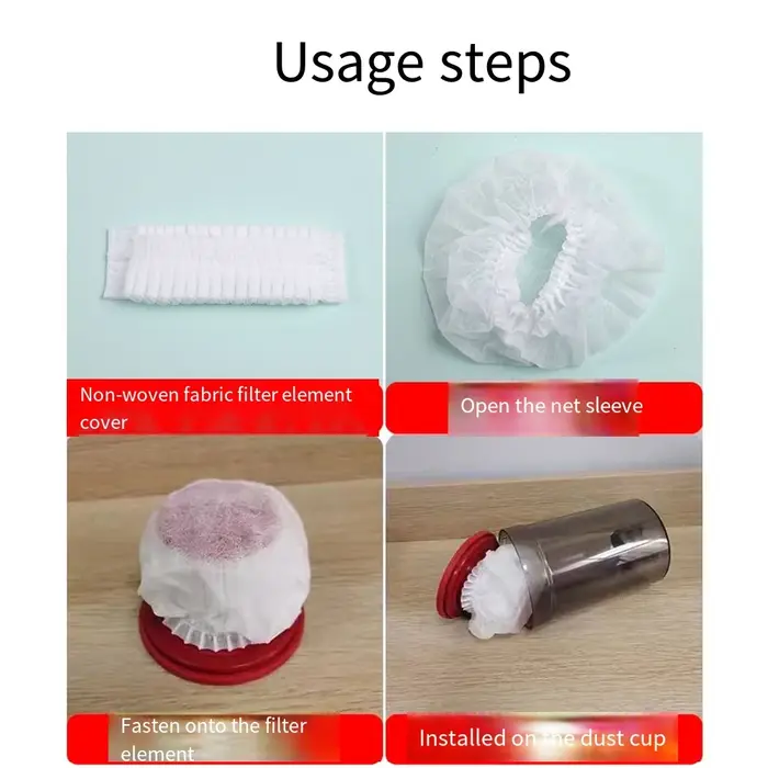100 pièces jetable aspirateur filtre couvercle de protection Non-tissé tissu dépoussiérage