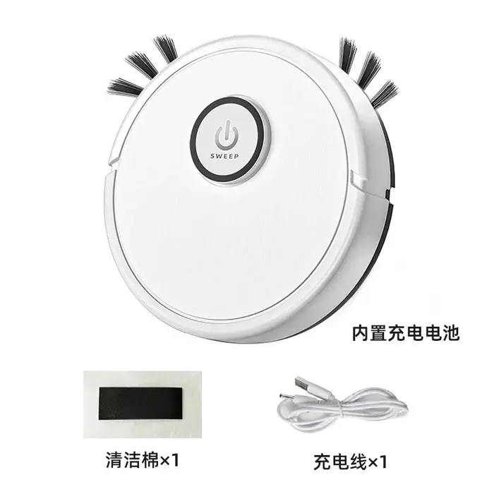 Robot Aspirateur Intelligent 3-en-1 6000Pa Forte Aspiration Balayage Lavage Recharge USB Navigation Laser Poils d'Animaux Sols Durs Nouveauté 2026