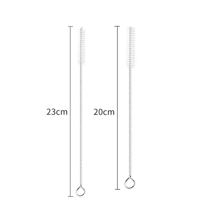 Brosse de nettoyage de paille en acier inoxydable, 1/10/100 pièces, nettoyage de tuyaux de mauvaises