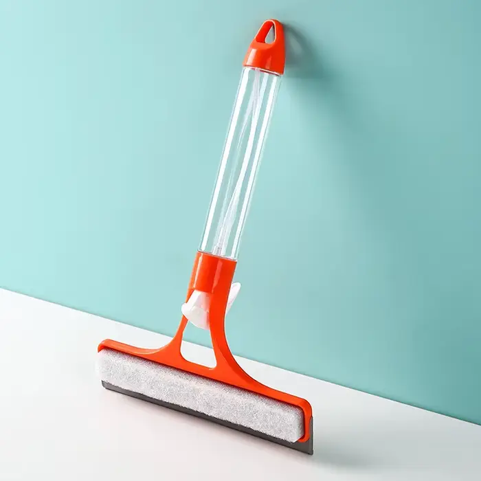 Grattoir de nettoyage de vitres 3 en 1, outil de nettoyage de vitres en spray avec flacon pulvérisat