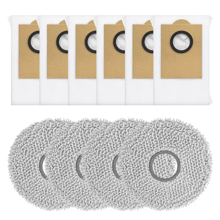 Pour LEFANT pour M3/pour M3 pour Gen2 Robot aspirateur 4 tampons de vadrouille 6 sacs à poussière po