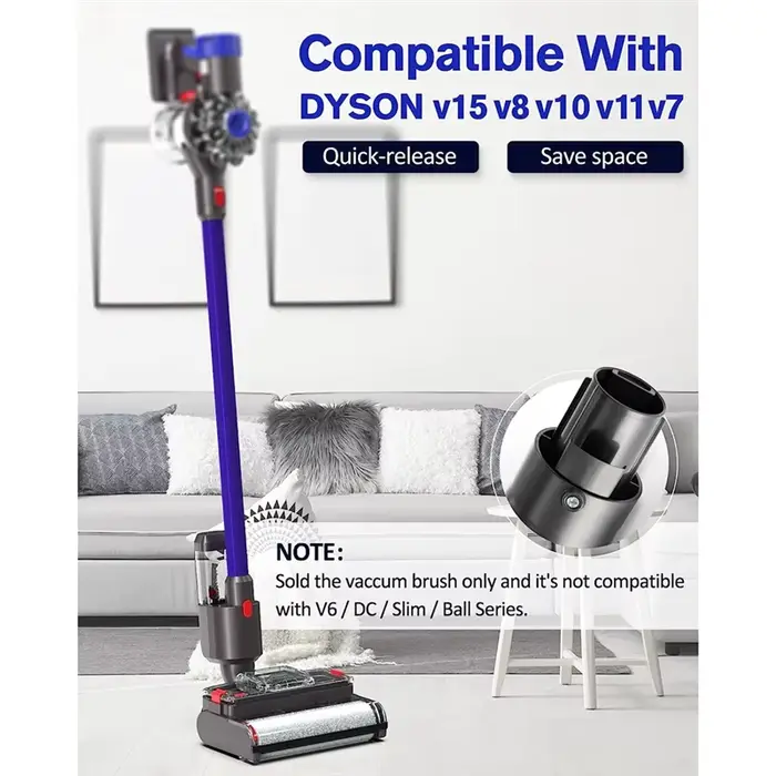 Tête de nettoyage électrique humide et sec pour aspirateur Dyson V15 V8 V7 V10 V11