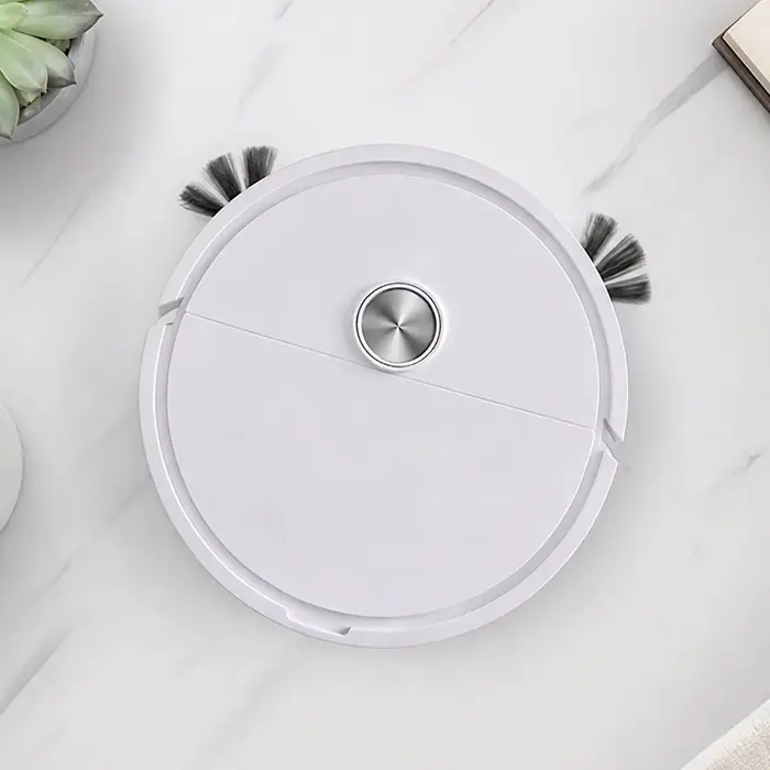 Mini aspirateur robot 3 en 1, machine de nettoyage intelligente avec évitement automatique des obstacles, facile à utiliser pour les poils d'animaux, les sols durs et les tapis