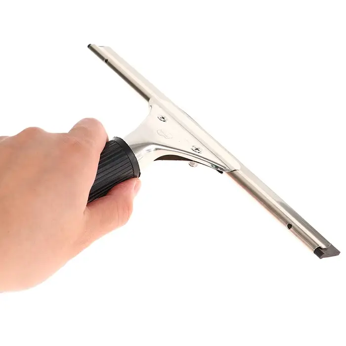 Raclette de nettoyage de vitres en acier inoxydable, lame d'élimination des taches d'eau sans traces, nettoyeur d'essuie-glace pour la maison, salle de bains, nettoyage de vitres