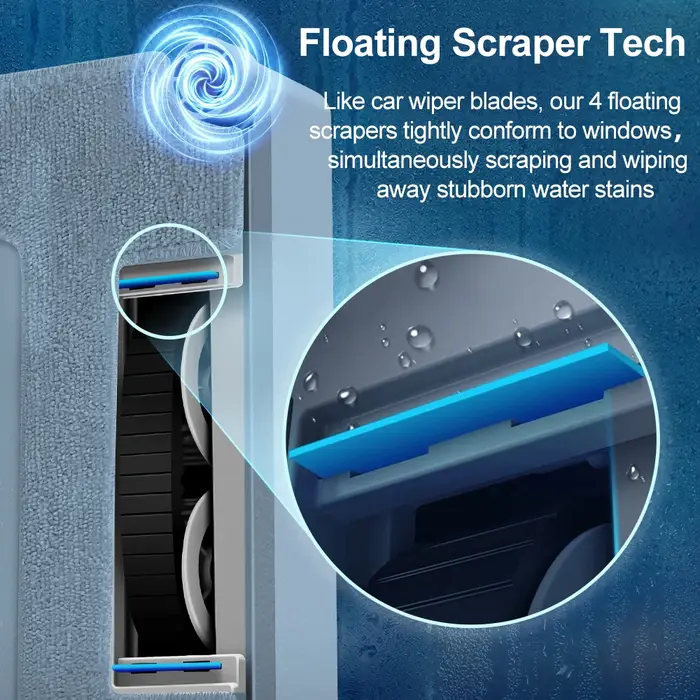 Robots nettoyeurs de vitres ABIR WD9 avec pulvérisation d'eau 4 directions