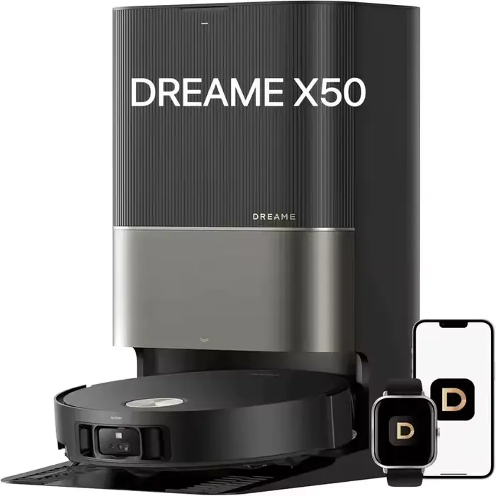 Robot aspirateur DREAME X50 Pro en promotion à prix abordable, 19500Pa, nettoyage automatique, lavag
